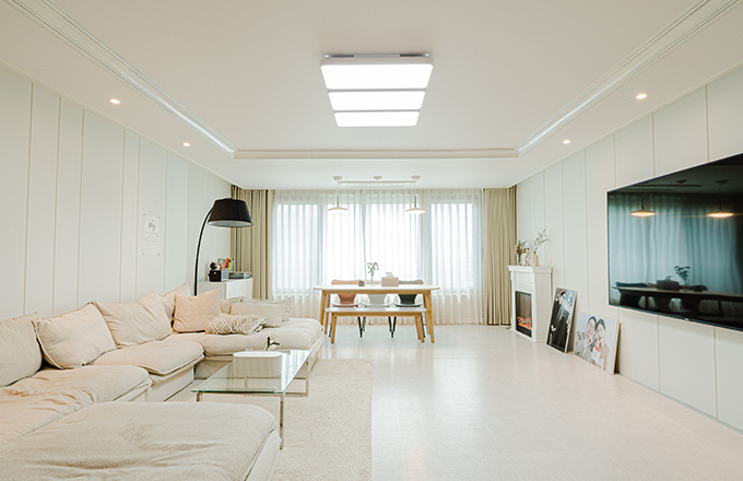 벽인테리어 템바보드처럼 간편한 디자인루바 시공후기