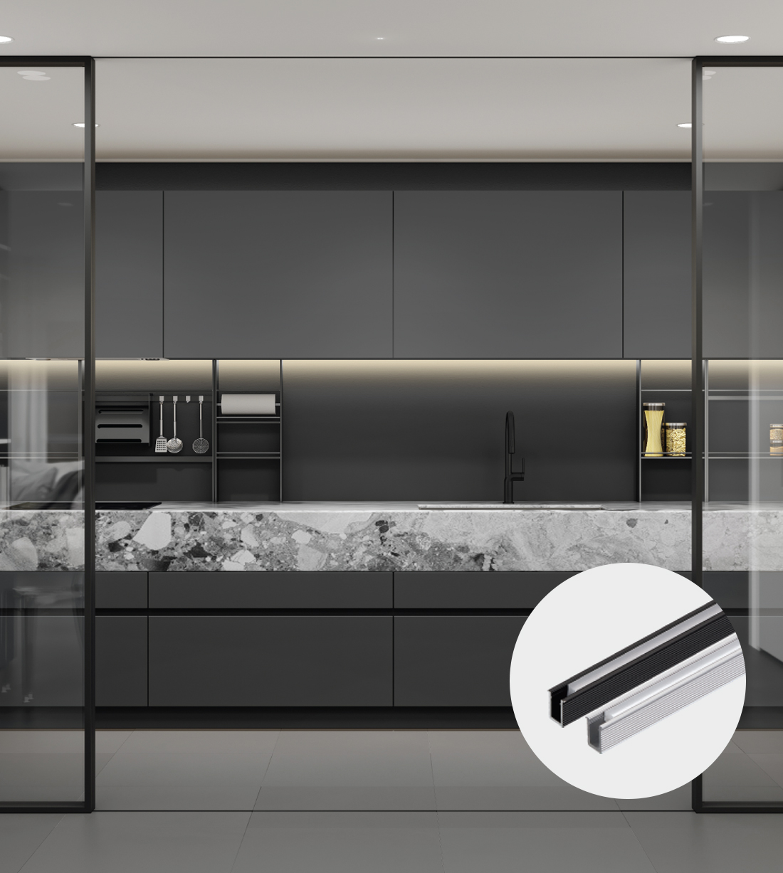 슬림매립 프로파일 세트 6x9