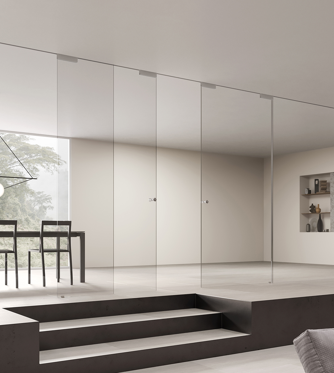 프레임리스 글래스 슬라이딩 도어